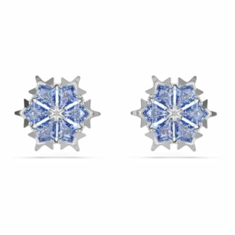 Boucles d'oreilles à clous avec pierres bleues en forme d'étoile.