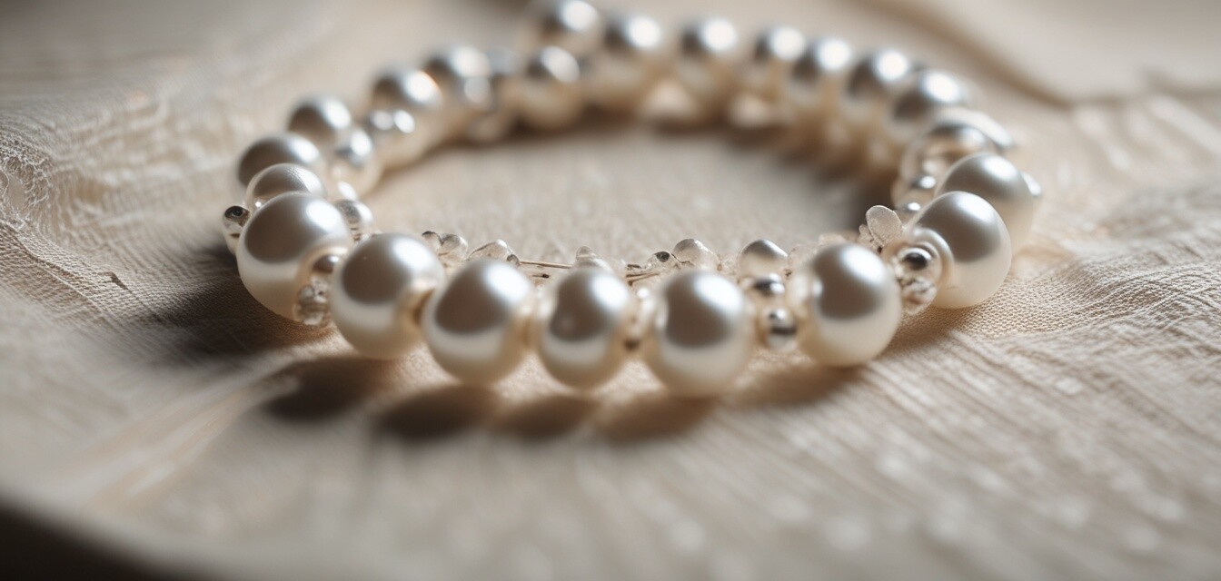 Elegant pearl bracelet showcasing style