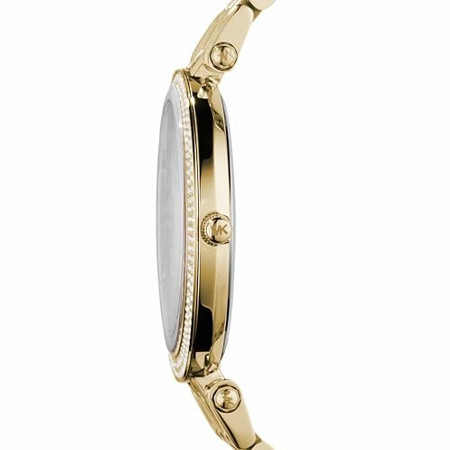 Vue latérale d'une montre en or