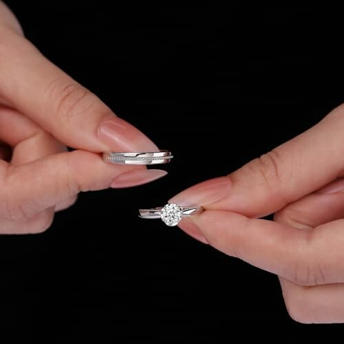 Meissa Ensemble de 2 Bagues de Mariage