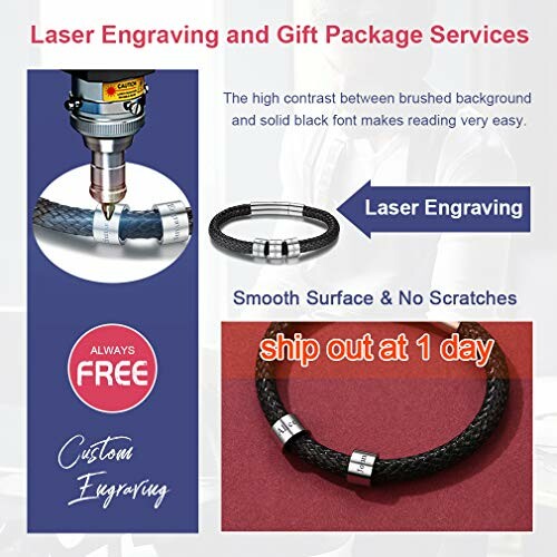 Services de gravure laser et emballage cadeau.