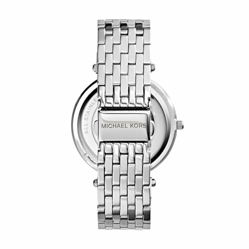 Dos d'une montre argentée Michael Kors