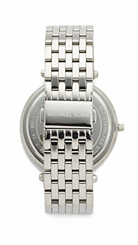 Montre en acier inoxydable Michael Kors vue de dos.