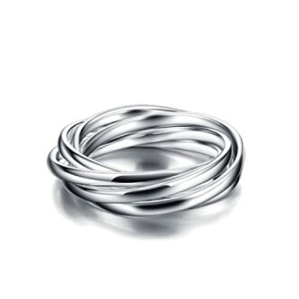 Bague Entrelacée en Argent Dankadi