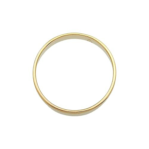 Anneau en or simple sur fond blanc.
