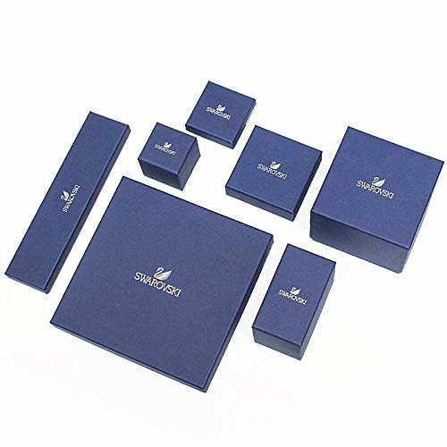 Ensemble de boîtes bleues Swarovski de différentes tailles.